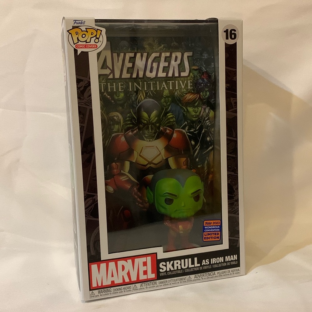 Marvel Funko Pop comic covers, Skrull as Iron Man.